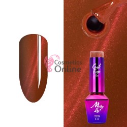Oja Semi Premium Hibrid MollyLac Cat Eye UV/LED de 5 ml - 177 Fire Wild Red 08831
